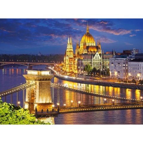  Xếp hình Puzzle Budapest view at dusk 2000 mảnh CASTORLAND C-200405 