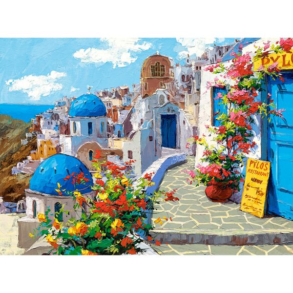 Xếp hình Puzzle Chủ đề Spring in Santorini 2000 mảnh Castorland