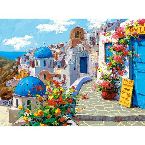  Xếp hình Puzzle Chủ đề Spring in Santorini 2000 mảnh Castorland C2006032 