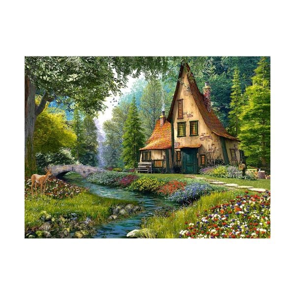 Tranh ghép hình puzzle 2000 mảnh Toadstool Cottage Castorland