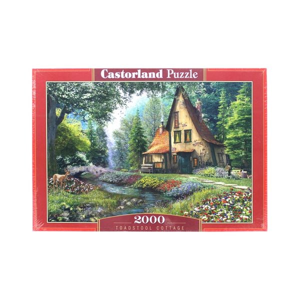 Tranh ghép hình puzzle 2000 mảnh Toadstool Cottage Castorland