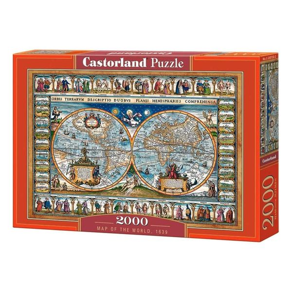 Xếp hình Puzzle Map of The World, 1639 2000 mảnh CASTORLAND C-200733