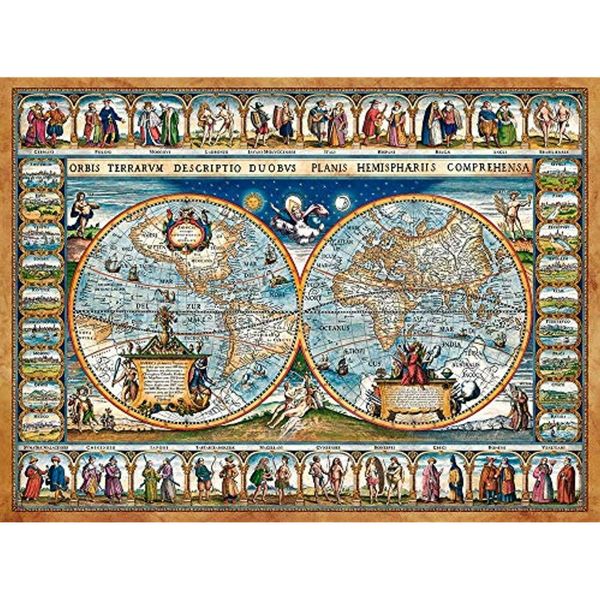 Xếp hình Puzzle Map of The World, 1639 2000 mảnh CASTORLAND C-200733