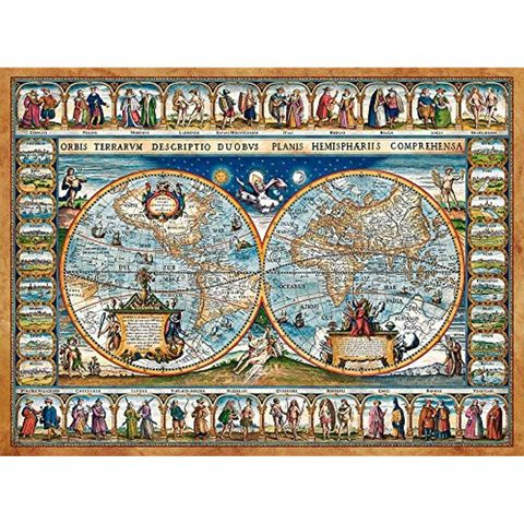  Xếp hình puzzle Map of the world, 1639 2000 mảnh CASTORLAND C-200733 