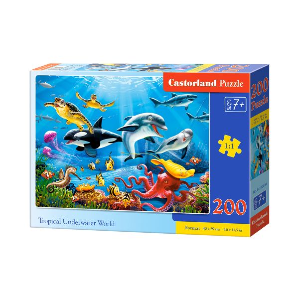 Xếp hình puzzle thế giới đại dương ở vùng biển nhiệt đới 200 mảnh CASTORLAND B-222094