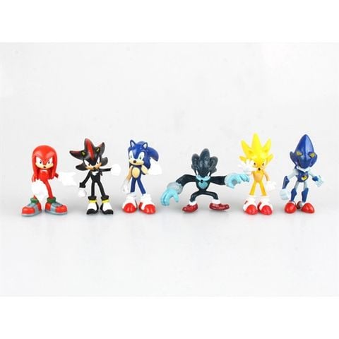  Sonic the Hedgehog Sonic, Shadow, Werehog, Metal Sonic, Knuckles, Super Sonic Figure Set of 6 