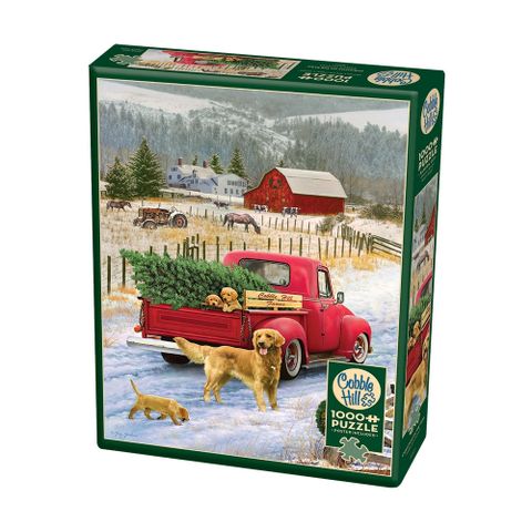  Bộ xếp hình puzzle Cobble Hill Puzzle 1000 miếng Christmas On The Farm 