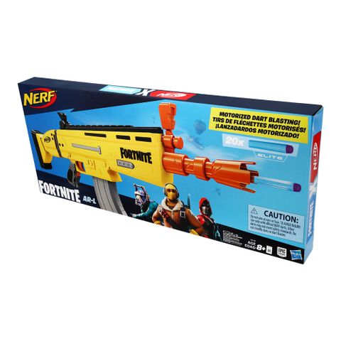  Đồ chơi trẻ em NEW NERF Fortnite AR-L Elite Dart Blaster 2020 SCAR Gun Motorized 20 Darts 