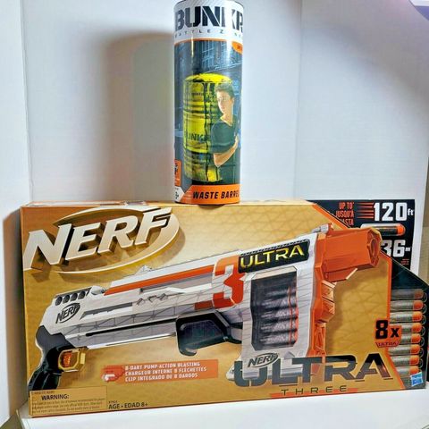  Nerf Ultra Three Blaster, Pump-Action, 8-Dart 