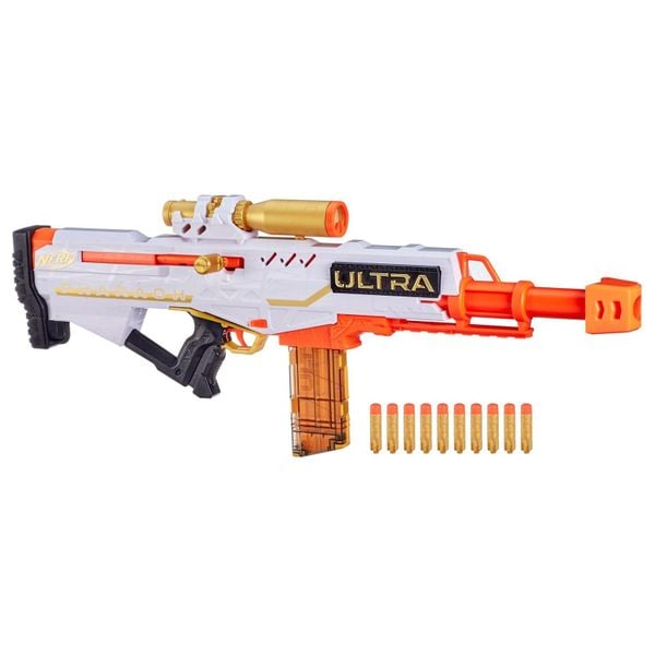 Nerf Ultra Pharaoh Blaster, 10-Dart Clip, Includes 10 Nerf Ultra Darts