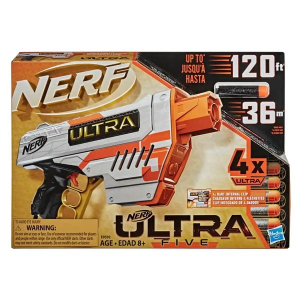 Súng Nerf Ultra Five Blaster 4-Dart Internal Clip
