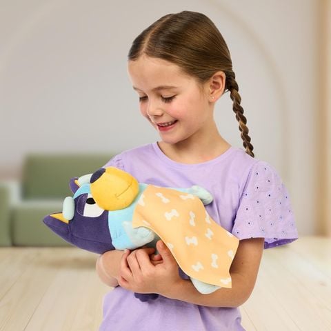  Thú nhồi bông Bluey Sleepy Time 13 Inch Plush with Blanket có âm thanh 