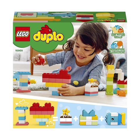  Đồ chơi lắp ghép LEGO 10909 DUPLO Classic Heart Box Bricks Toy for Toddlers 