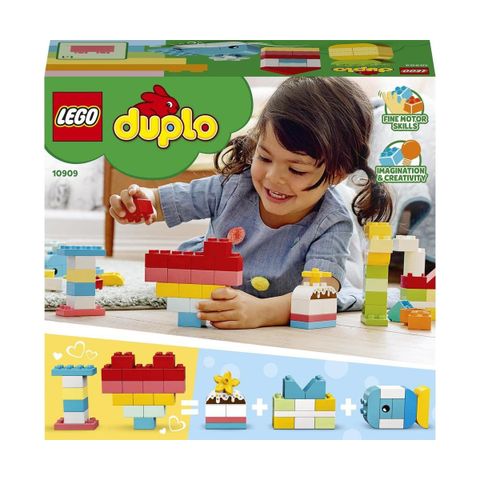  LEGO 10909 DUPLO Classic Heart Box Bricks Toy for Toddlers 