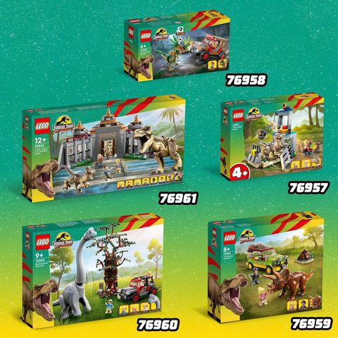  Đồ chơi lắp ghép LEGO 76958 Jurassic Park 30th Anniversary Dilophosaurus Ambush Buildable 