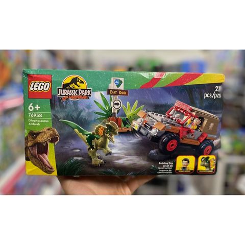  Đồ chơi lắp ghép LEGO 76958 Jurassic Park 30th Anniversary Dilophosaurus Ambush Buildable 