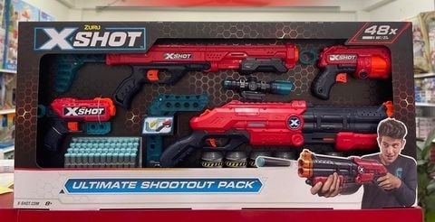  Bộ đồ chơi phóng thanh xốp mút X-Shot (4 bệ phóng, 6 lon, 48 thanh mút) - 36251 