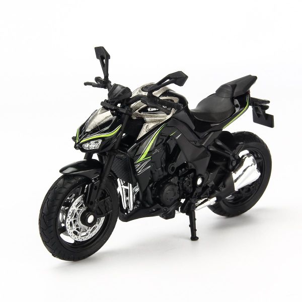 Mô hình xe mô tô Kawasaki Z1000 R 1:18 Welly- 12846PW- Green