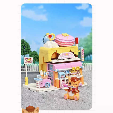  Đồ Chơi Lắp Ráp KEEPPLEY Lovely Street Red Cat Cake Shop K28006 