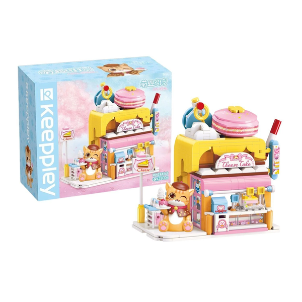 Đồ Chơi Lắp Ráp KEEPPLEY Lovely Street Red Cat Cake Shop K28006