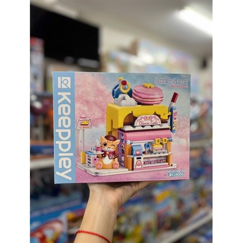  Đồ Chơi Lắp Ráp KEEPPLEY Lovely Street Red Cat Cake Shop K28006 