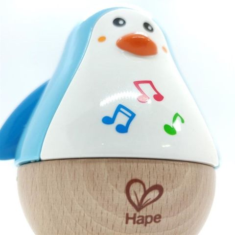  Đồ chơi lật đật gỗ Hape Penguin Musical Wobbler E0331 