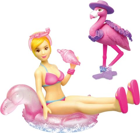  203185000 Đồ Chơi Xe Đi Biển DICKIE TOYS Pink Drivez Flamingo Jeep 