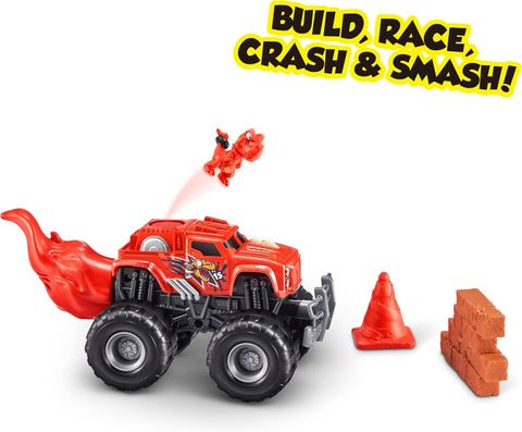  Đồ chơi bánh xe 74103A Smashers Monster Trucks Pack Red 