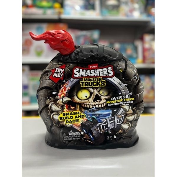23win08 com bánh xe 74103A Smashers Monster Trucks Pack Red