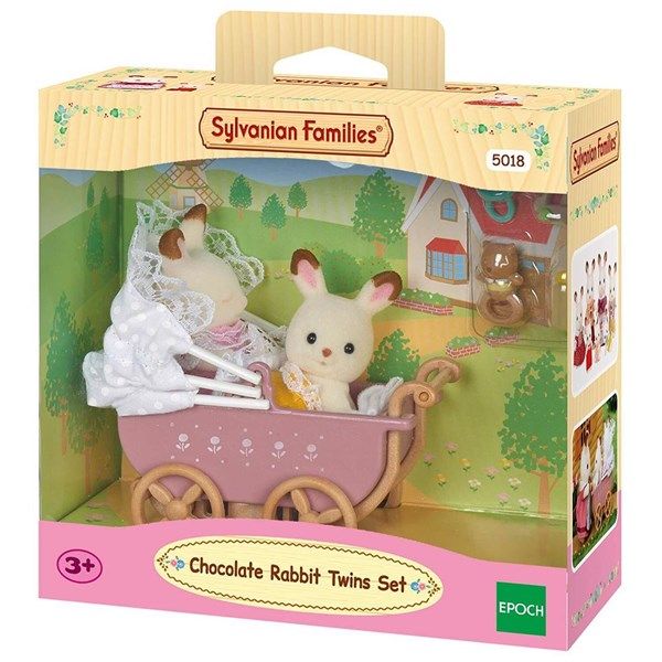  EP-5018 Chocolate Rabbit Twins Set (Pram) 
