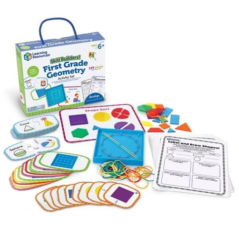  LER1239 Bộ học hình khối Learning Resources Skill Builders! First Grade Geometry Activity Set 