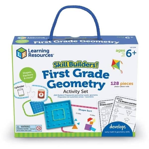  LER1239 Learning Resources Skill Builders! First Grade Geometry Activity Set 