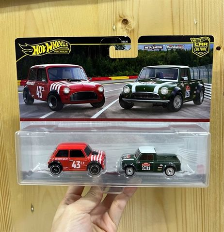  JBK97 Hot Wheels Premium 2 Pack - Maurice Mini / '67 Austin Mini Pickup 