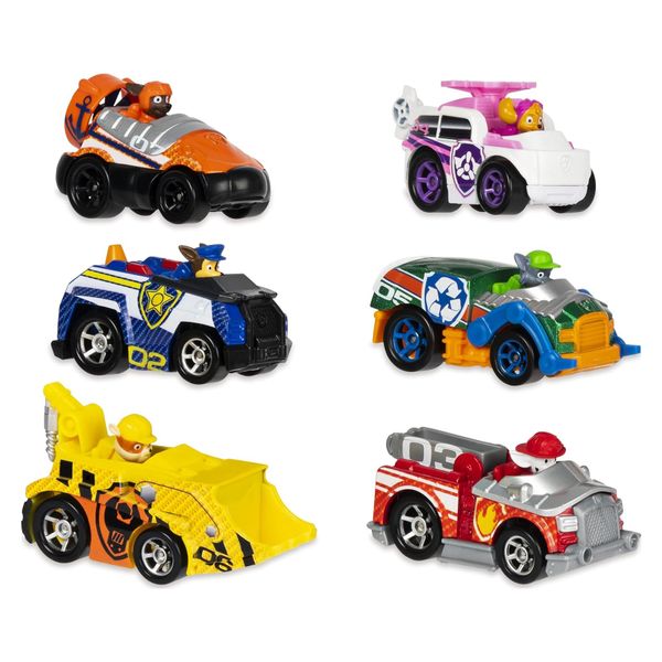 Set 6 mô hình xe 6058350 Paw Patrol, True Metal Classic Gift Pack of 6 Collectible Die-Cast Vehicles, 1:55 Scale-1