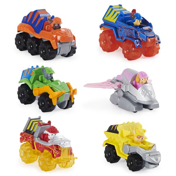 Set 6 mô hình xe cứu hộ PAW Patrol True Metal Dino Rescue Gift Pack, 6 Collectible Die-Cast Vehicles