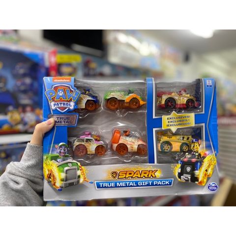  Spin Master Paw Patrol True Metal Spark Gift Pack of 6 Collectible Die-Cast Vehicles 