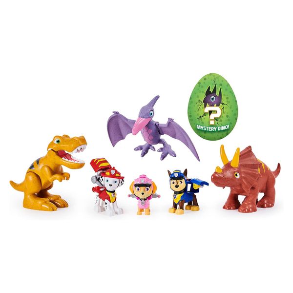 Set mô hình chú chó cứu hộ và khủng long Paw Patrol Dino Rescue Gift Set With Chase Marshall Skye And 3 Dinosaur Figures6059774-1