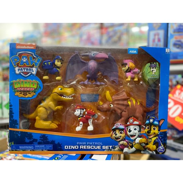 Set mô hình chú chó cứu hộ và khủng long Paw Patrol Dino Rescue Gift Set With Chase Marshall Skye And 3 Dinosaur Figures6059774-1