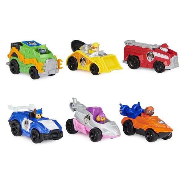 Set 6 xe cứu hộ 6060428 - PAW Patrol, True Metal Movie Gift Pack of 6 Collectible 1:55