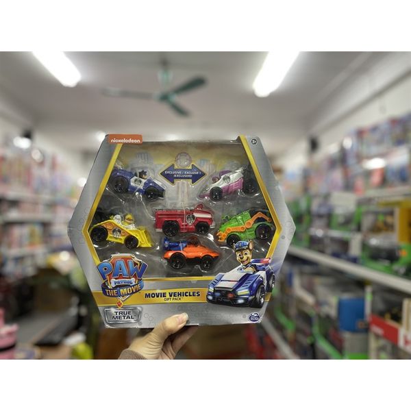 Set 6 xe cứu hộ 6060428 - PAW Patrol, True Metal Movie Gift Pack of 6 Collectible 1:55