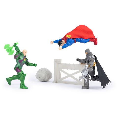  Đồ chơi mô hình 6064764 DC Comics Wayne Tower Mayhem Action Figure Playset with Batman Superman & Lex 