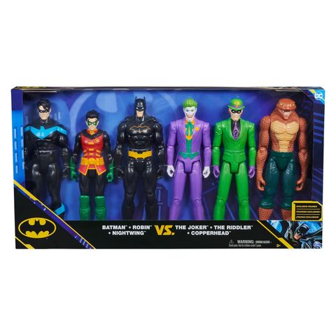  6064966 - DC Comics, Batman 6-Pack | Batman, Robin, Nightwing, The Joker, The Riddler, Copperhead 