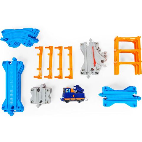  6060209 -Mighty Express with Milo Toy Train, 32-Piece ( da gom tau xanh) 