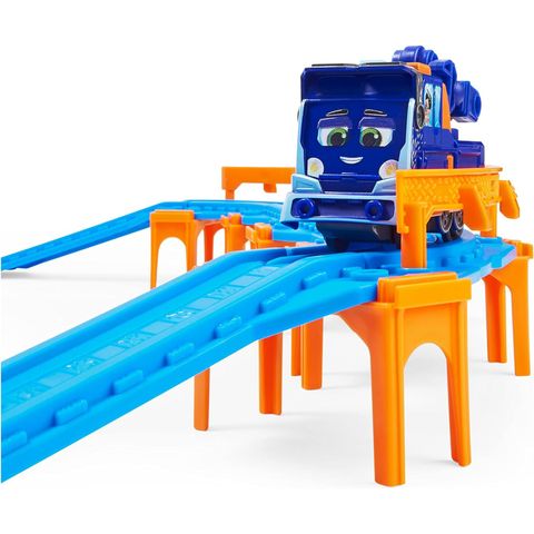  6060209 -Mighty Express with Milo Toy Train, 32-Piece ( da gom tau xanh) 