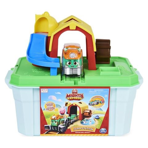  Đồ chơi trạm nông trại 6060194 Mighty Express Farm Station Adventure Bucket with Farmer Faye Train 