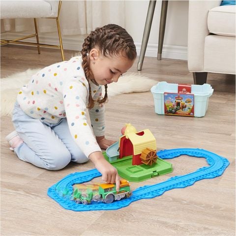  Đồ chơi trạm nông trại 6060194 Mighty Express Farm Station Adventure Bucket with Farmer Faye Train 