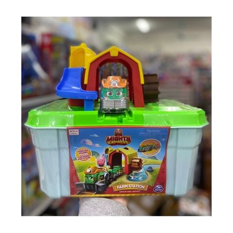  Đồ chơi trạm nông trại 6060194 Mighty Express Farm Station Adventure Bucket with Farmer Faye Train 