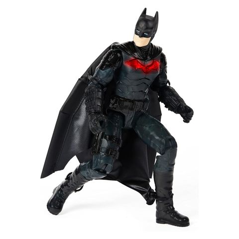  6060510 - DC Comics, Batman 30cm Wingsuit Action Figure with Lights and Phrases, Expanding Wings 