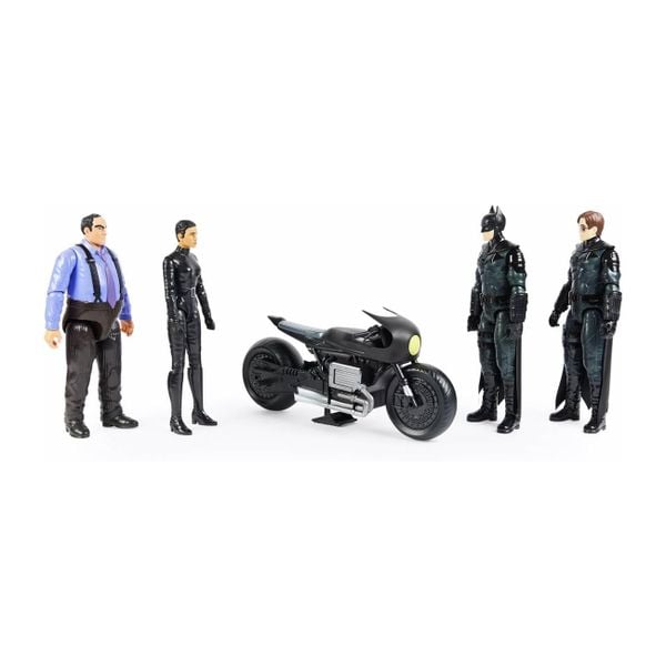 Đồ chơi mô hình 6062760 DC Comics Batman Batcycle Pack with 4 Figures (Target Exclusive)-1