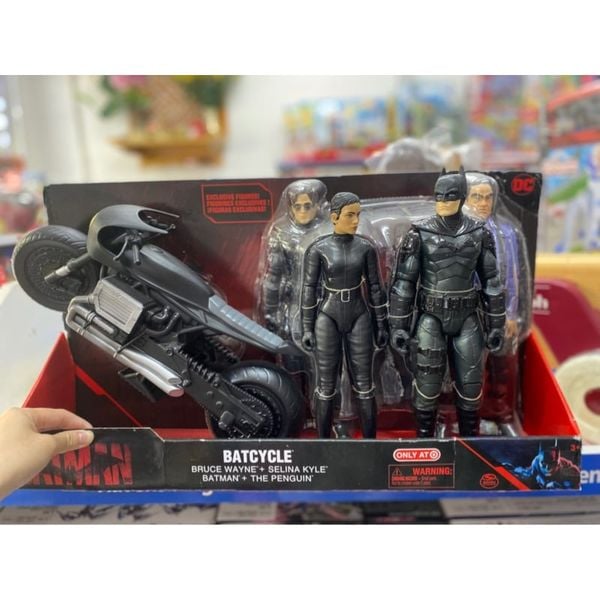 Đồ chơi mô hình 6062760 DC Comics Batman Batcycle Pack with 4 Figures (Target Exclusive)-1